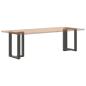 Preview: ARDEBO.de - Esstischbeine T-Form 2 Stk. Anthrazit 50x35x(72-73) cm Stahl