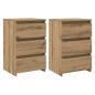 Preview: Nachttische 2 Stk. Artisan-Eiche 40x35x62,5 cm Holzwerkstoff