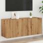Preview: ARDEBO.de - TV-Wandschrank Artisan-Eiche 100x30x41 cm