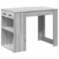 Preview: Schreibtisch mit Schubladen Ablage Grau Sonoma 102x62x77,5 cm