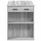 Preview: Schreibtisch mit Schubladen Ablage Grau Sonoma 102x62x77,5 cm