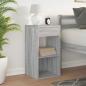 Preview: Nachttisch mit Schublade Grau Sonoma 35x34x66,5 cm