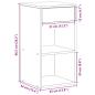 Preview: Nachttisch mit Schublade Grau Sonoma 35x34x66,5 cm