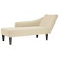 Preview: ARDEBO.de - Chaiselongue mit Rechter Armlehne Creme Stoff