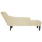 Preview: Chaiselongue mit Rechter Armlehne Creme Stoff
