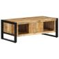 Preview: Couchtisch 90x50x36 cm Raues Massivholz Mango