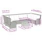 Preview: 7-tlg. Garten-Lounge-Set mit Kissen Grau Poly Rattan