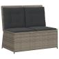 Preview: 7-tlg. Garten-Lounge-Set mit Kissen Grau Poly Rattan