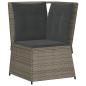 Preview: 7-tlg. Garten-Lounge-Set mit Kissen Grau Poly Rattan