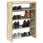 Preview: ARDEBO.de - Schuhregal Sonoma-Eiche 80x25x61,5 cm Holzwerkstoff