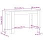 Preview: Esstisch Altholz-Optik 120x60x76 cm Holzwerkstoff