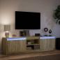 Preview: TV-Schrank mit LED-Beleuchtung Sonoma-Eiche 180x34x50 cm