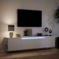 Preview: TV-Wandschrank mit LED-Beleuchtung Weiß 180x31x39,5 cm