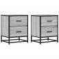 Preview: Nachttische 2 Stk. Grau Sonoma 40x31x50 cm Holzwerkstoff