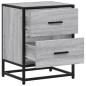 Preview: Nachttische 2 Stk. Grau Sonoma 40x31x50 cm Holzwerkstoff