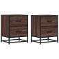 Preview: Nachttische 2 Stk. Braun Eichen-Optik 40x31x50 cm Holzwerkstoff