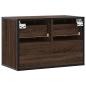 Preview: TV-Schrank Braun Eiche 60x31x39,5 cm Holzwerkstoff und Metall