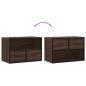 Preview: TV-Schrank Braun Eiche 60x31x39,5 cm Holzwerkstoff und Metall
