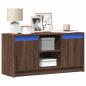 Preview: ARDEBO.de - TV-Schrank mit LED-Beleuchtung Braun Eichen-Optik 100x34x50 cm