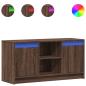 Preview: TV-Schrank mit LED-Beleuchtung Braun Eichen-Optik 100x34x50 cm