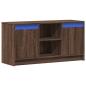 Preview: TV-Schrank mit LED-Beleuchtung Braun Eichen-Optik 100x34x50 cm