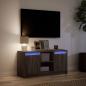 Preview: TV-Schrank mit LED-Beleuchtung Braun Eichen-Optik 100x34x50 cm