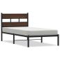Preview: Bettgestell ohne Matratze mit Kopfteil Braun Eiche 80x200 cm