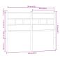 Preview: Kopfteil Braun Eichen-Optik 120 cm Stahl und Holzwerkstoff