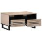 Preview: Couchtisch 80x55x40 cm Raues Massivholz Mango