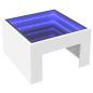 Preview: Couchtisch mit Infinity-LED Weiß 50x50x30 cm