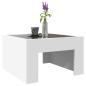Preview: Couchtisch mit Infinity-LED Weiß 50x50x30 cm
