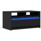 Preview: LED-Couchtisch Schwarz Holzwerkstoff