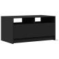 Preview: LED-Couchtisch Schwarz Holzwerkstoff