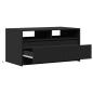 Preview: LED-Couchtisch Schwarz Holzwerkstoff