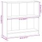 Preview: Bücherregal Artisan-Eiche 80x24x76cm Holzwerkstoff