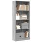 Preview: ARDEBO.de - Bücherregal Grau Sonoma 60x24x143 cm Holzwerkstoff