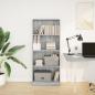 Preview: Bücherregal Grau Sonoma 60x24x143 cm Holzwerkstoff