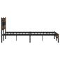 Preview: Metallbett ohne Matratze Räuchereiche 193x203 cm