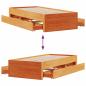 Preview: Massivholzbett ohne Matratze mit Schubladen Braun 90x190 cm