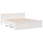 Preview: Massivholzbett ohne Matratze mit Kopfteil Weiß 200x200 cm