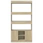 Preview: Highboard Sonoma-Eiche 92x33x180 cm Holzwerkstoff