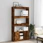 Preview: Highboard Räuchereiche 92x33x180 cm Holzwerkstoff