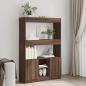Preview: ARDEBO.de - Highboard Braun Eichen-Optik 92x33x140 cm Holzwerkstoff