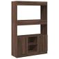Preview: Highboard Braun Eichen-Optik 92x33x140 cm Holzwerkstoff