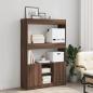 Preview: Highboard Braun Eichen-Optik 92x33x140 cm Holzwerkstoff