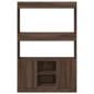 Preview: Highboard Braun Eichen-Optik 92x33x140 cm Holzwerkstoff