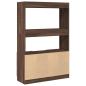 Preview: Highboard Braun Eichen-Optik 92x33x140 cm Holzwerkstoff