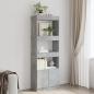 Preview: ARDEBO.de - Highboard 63x33x180 cm Betongrau Holzwerkstoff