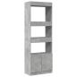 Preview: Highboard 63x33x180 cm Betongrau Holzwerkstoff