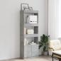 Preview: Highboard 63x33x180 cm Betongrau Holzwerkstoff